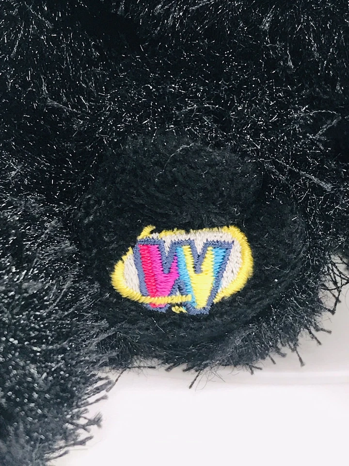 Webkinz Black Furry Kitty Cat 8" Plush #HM135 Green Eyes Halloween No Code Ganz - Image 2 of 4