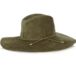 green suede hat