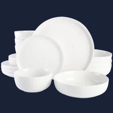 Oslo Porcelain Dinnerware Set 16pcs Chip Scratch Resistant Service for 4