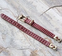 Stunning Oxblood Color Genuine Lizard Vintage Band For 1-hole Lug Ladies Watch Stunning Oxblood Color Genuine Lizard Vintage Band For 1-hole Lug Ladies Watch