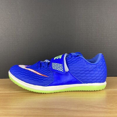 SZ 9.5 | Nike Zoom High Jump Elite Men's Track Spikes Blue Orange 806561-400