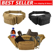 Concealed Carry Fanny Pack Holster Tactical Pistol Waist Pack Bag Gun Holster