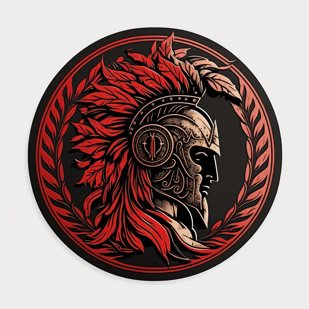 Greek Spartan Helmet Shield Sticker Cup Laptop Car Vehicle Window