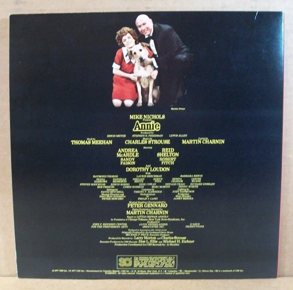 Annie: A New Musical ~ Quadraphonic (LP, 1977, Columbia) JS 34712 ~ Gatefold - Image 2 of 4