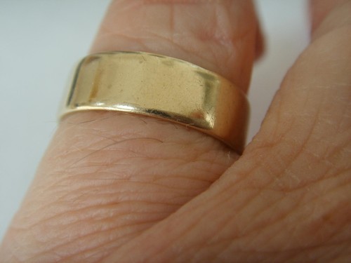 VINTAGE 9kt GELBGOLD 6 mm BAND RING GRÖSSE N/O BIRMINGHAM c1990 KOSTENLOSE P & P