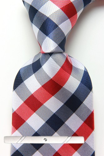 Cravatta uomo cravatta classica quadri JACQUARD TESSUTO 100% seta nuova - Foto 39 di 52