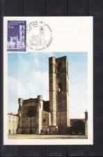 carte  1er jour   cathédrale  de  34  Lodève     1976
