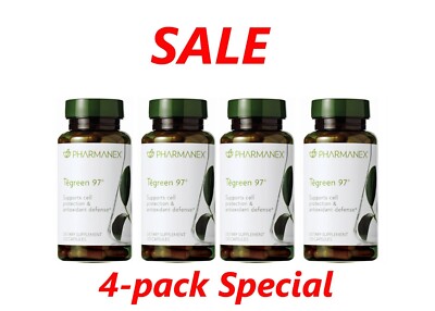 4-PACK Nu Skin NuSkin Pharmanex Tegreen 97 - 120 Capsules -  NEW -  03/2027