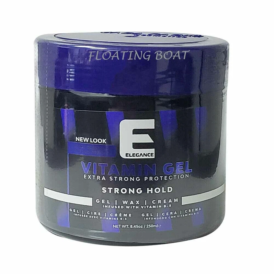 2x Elegance Hair Gel Vitamin Extra Strong Hold Protection Styling 16.9 oz /500ml - Image 3 of 4