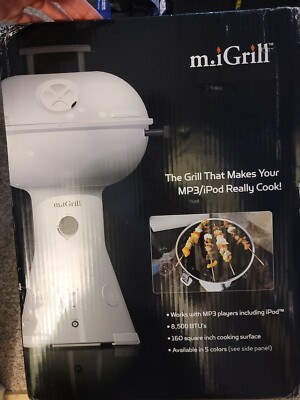 Gastar M.igrill portable tabletop propane grill with speakers plays mp3 White