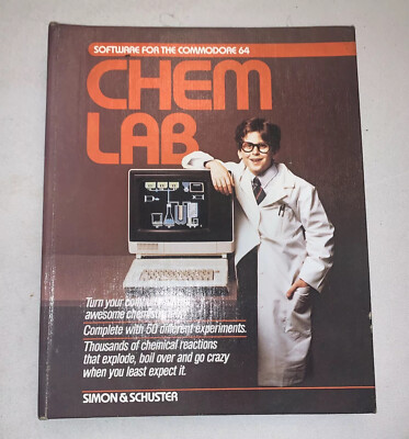 CHEM LAB Simon & Shuster Disk Book  Commodore 64 Preowned