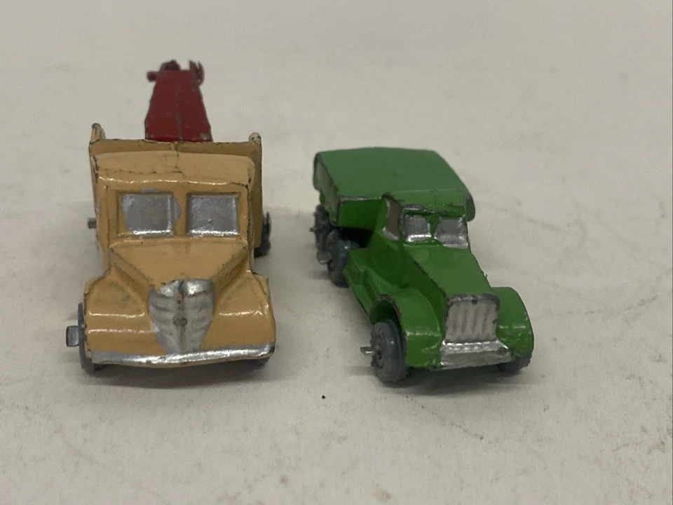 Винтажный чугунный эвакуатор Bedford со спичечный коробок и платформа Япония - Изображение 2 из 4