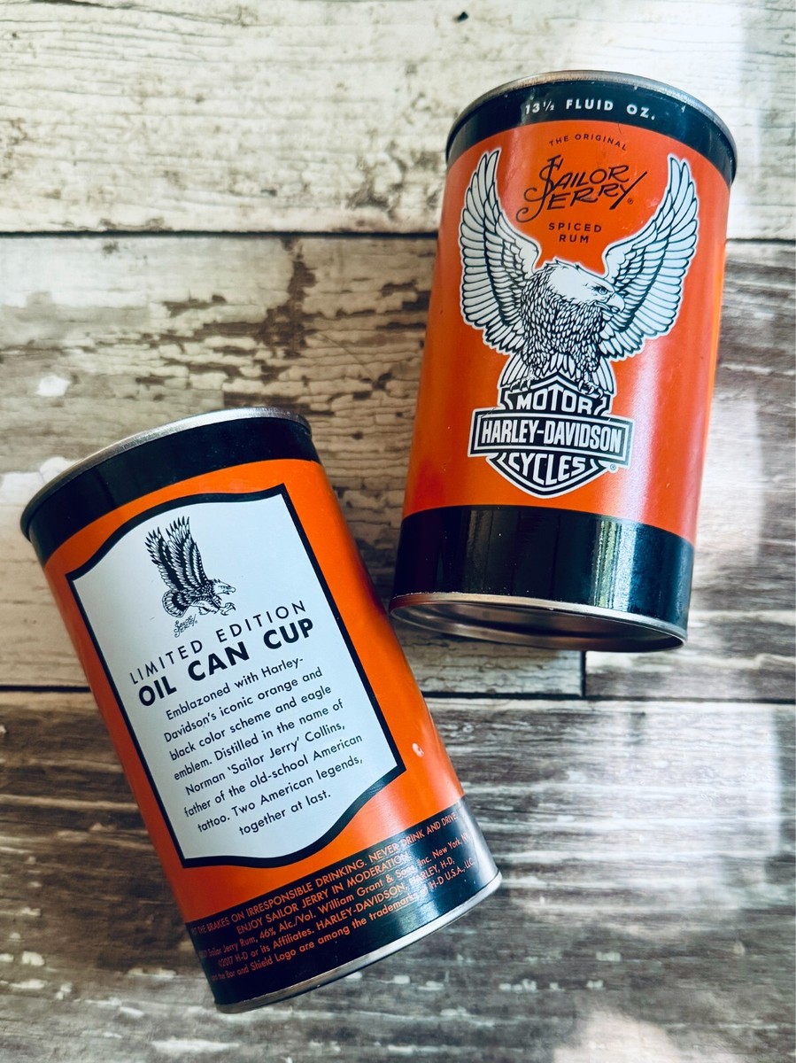 Harley Davidson Motorcyles x Sailor Jerry RARE Oil Can Cup | eBay