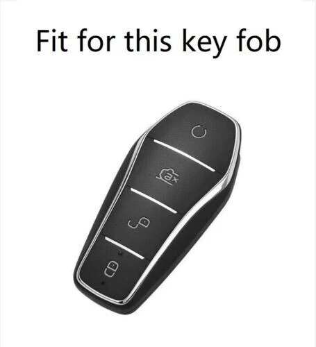 For BYD Atto 3 DOLPHIN SEAL Remote Key Fob Cover Case Car Keychain Leather - Picture 2 of 3
