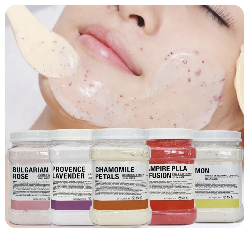 Mascarilla facial hidrojalea suave para salón de belleza caviar/spa 650 g Foto 3 de 4