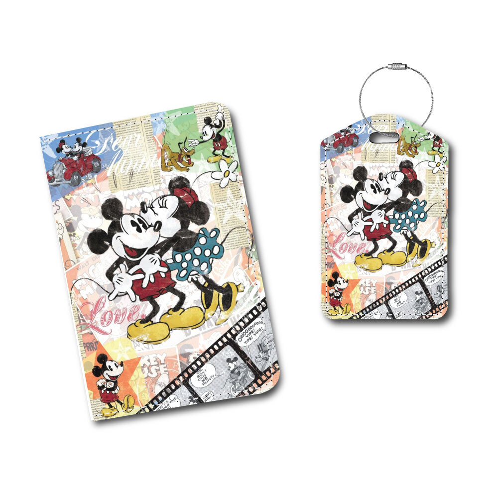 Passport Holder & Luggage Tags | Vintage Mickey & Minnie Classic Films-image