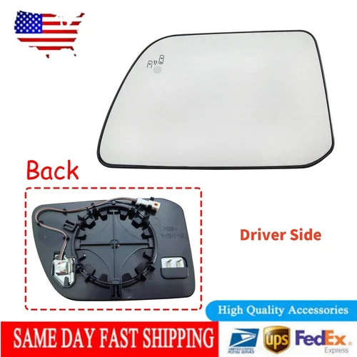 NEW Driver Side Mirror Glass Heated W/Blind Spot For 2011-2015 Lincoln MKX