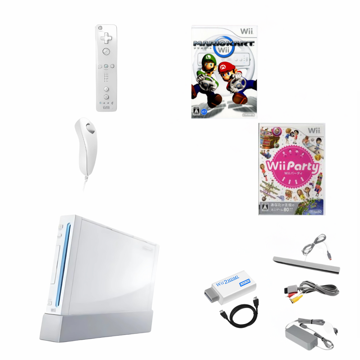 Hdmi Hardware Wii Nintendo Wii Console HDMI Pick 1-4 Remotes
