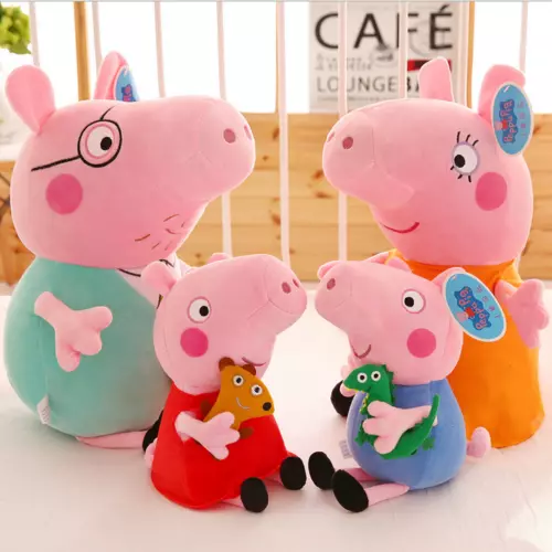4pcs Peppa Pig Peppa Wutz Familie Plüschtiere Plüsch Plush Set Puppe Spielzeug - Bild 1 von 7