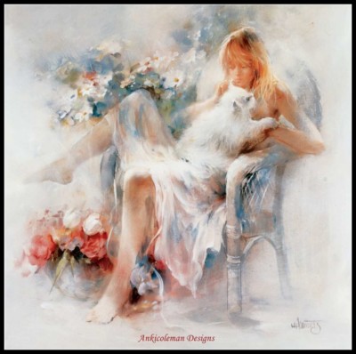 Young Girl - Chart Counted Cross Stitch Patterns Needlework DIY DMC Color