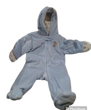 Infant Boy Child of Mine Carter's 3-6 Month Baby  Blue Monkey Winter Snowsuit