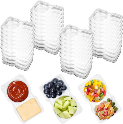 20 PCS Snack Containers with Lid, Leakproof Dipping Containers 