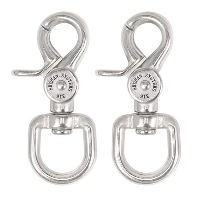 SHONAN 2.65'' Trigger Snap Hooks Stainless 316 Scissor Clips for Leash Camera