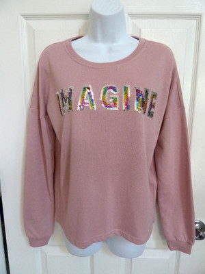 **NEW!!  VERO MODA Sz Small Long Drop Shoulder Sleeve Sweatshirt Crop Top**