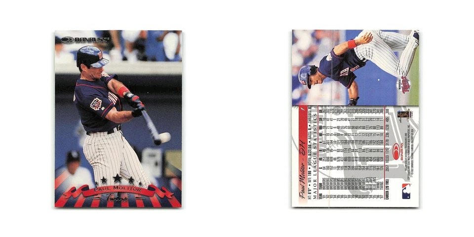 Paul Molitor 1998 Donruss #1 Minnesota Twins Baseball Card NM - Image 3 of 3
