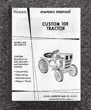 10 Tractor Operator Manual Fits Sears Custom 10E 917.25070