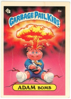 1985 Topps Garbage Pail Kids OS1 1st Series ADAM BOMB Checklist Card 8a GLOSSY