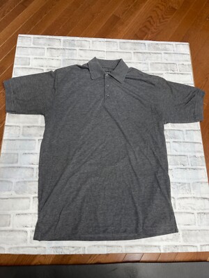 Gochu by KBB Men s Gray Polo Shirt Pullover Short Sleeve Size L Large VGC