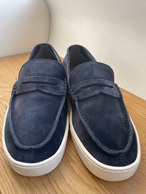 SANTONI Herren Blau Wildleder Halbschuhe / Mokassins / Schuhe / Made in...