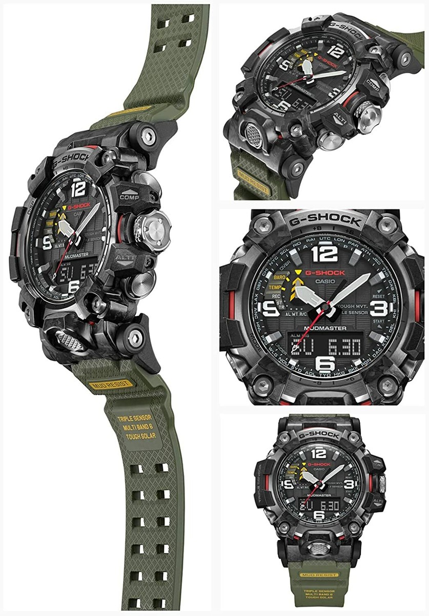 Casio G-shock GWG-2000-1A3JF Carbon Mudmaster Radio Tough Solar