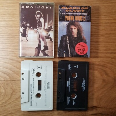 Bon Jovi xassette lot - self-titled & Young Guns II single Blaze of Glory 