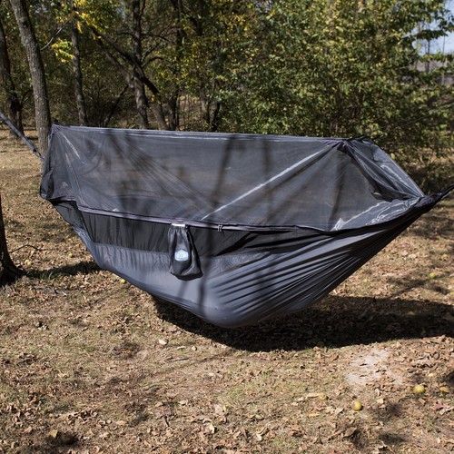 Equip Outdoors Mosquito Hammock With Bug Net - One Person Camping Hammock, Includes Hanging Straps (400 Lb Capacity)
