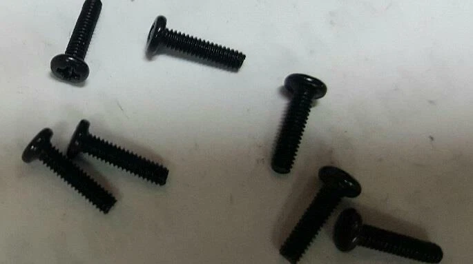 8x M2 x 8mm Flat Wafer Head Machine Screws black zinc laptop cruciform M2X8Lx4