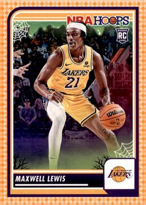 2023-24 Hoops Haunted Hoops #56 Maxwell Lewis Orange RC Los Angeles Lakers