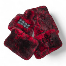 Genuine Red w Black Tip Sheepskin Carpet Floor Mats for Rolls Royce Ghost