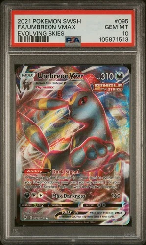 Pokémon Umbreon VMAX Holo Ultra Rare TCG Card Evolving Skies 095/203 PSA 10