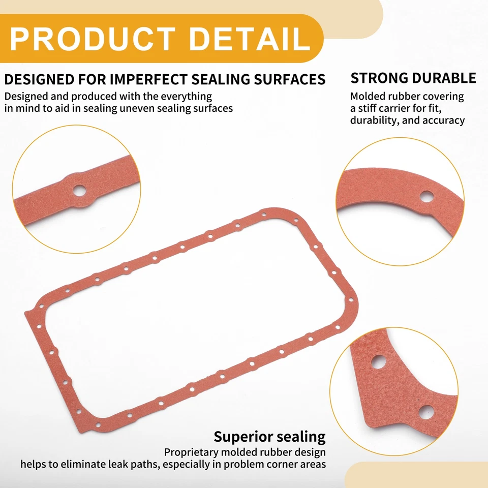 No.1112143G00 Car Oil Pan Gasket for Nissan Pickup 1998-2005 1 Pc - Image 4 of 4