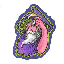 Mushroom Wizard Sticker Die Cut Vinyl Decal Gnome Hippie Fantasy Journal Laptop