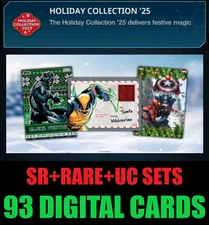 HOLIDAY COLLECTION 25 SUPER RARE + RARE + UC SETS 93/93 - TOPPS MARVEL COLLECT