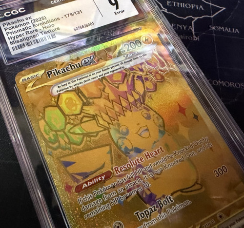 Pikachu ex graded CGC 9 for sale on eBay