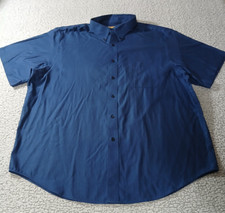 Roundtree  Yorke Gold Label Mens Shirt XXL Navy Short Sleeve Button Down