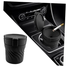 Car Silicone Ashtray,Drop-Proof & Non-Breakable Smokeless Car Ashtrays Black