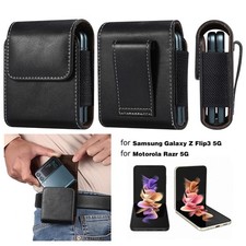 Leather Belt Clip Holder Pouch Case for Samsung Galaxy Z Flip/Z Flip 3 5G