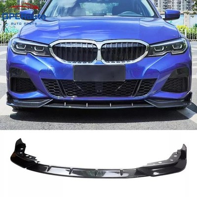 Carbon Fiber FRONT BUMPER SPOILER LIP FOR 2019-22 BMW 3 SERIES G20 G28 M SPORT