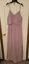 Rose Colored Formal Dress, Spaghetti Straps, Size 8