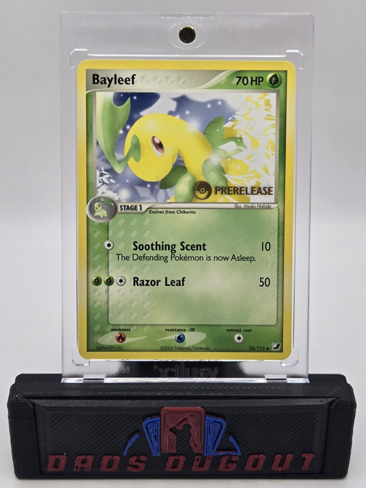 Pokemon Bayleef 35/115 Unseen Forces Prerelease Stamp Promo NM!!